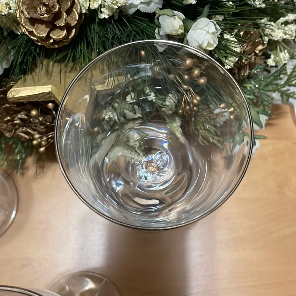 4 Replacements Lenox Expressions Shape Rhythm Wine Glasses - Picture 4 of 12